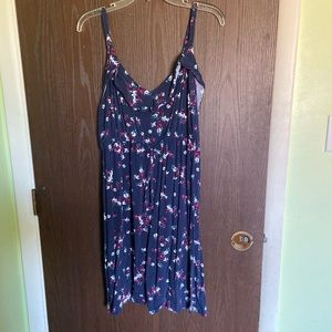 Torrid navy pattern rayon dress